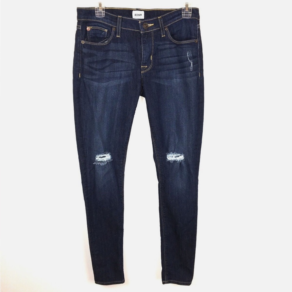 Hudson Krista Super Skinny Ankle Distressed Jeans - Size 30